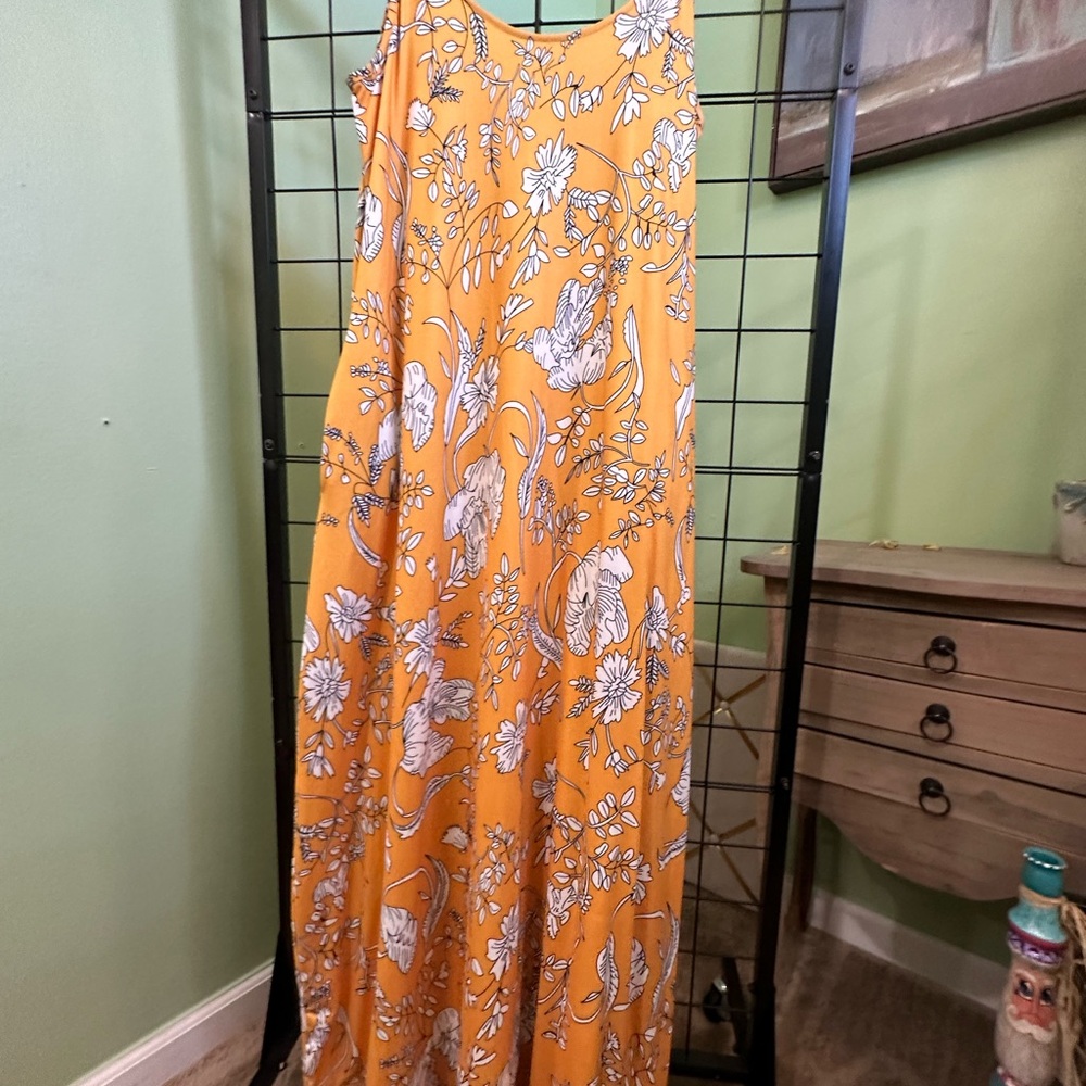 Floral Orange Maxi Dress
